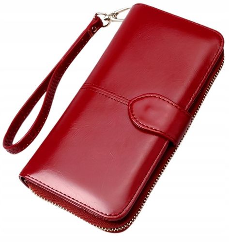 PORTFEL DAMSKI SKÓRZANY LAKIEROWANY POJEMNY na Arena.pl