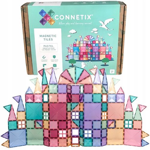 Klocki Magnetyczne konstrukcyjne duże 120 el. CONNETIX Pastel Creative Pack na Arena.pl