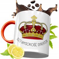 Kubek Pomarańczowy Dla Dyrektora Prezent Z Nadrukiem Ze Zdjęciem