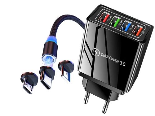 ŁADOWARKA SIECIOWA QC 3.0 + LIGHTNING MICRO TYP-C na Arena.pl