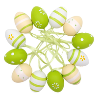 JAJKA WIELKANOCNE ZAWIESZKI PISANKI DO ZAWIESZENIA 12 szt BIAŁE ZIELONE