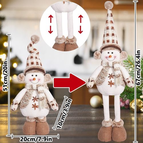 bałwan świąteczny, wyciągane nogi boże narodzenie 60 cm z pluszu ksn158 na Arena.pl