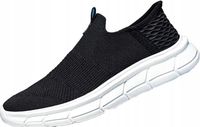 MĘSKIE BUTY SPORTOWE ULTRA LEKKIE ODDYCHAJĄCE SNEAKERS CZARNE ROZMIAR 45