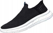 MĘSKIE BUTY SPORTOWE ULTRA LEKKIE ODDYCHAJĄCE SNEAKERS CZARNE ROZMIAR 40