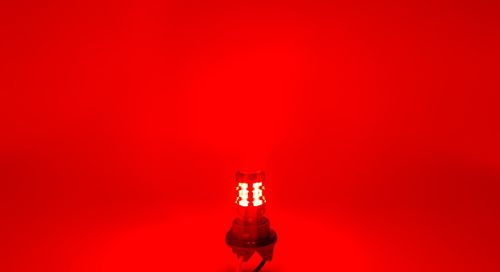 żarówka P21W LED BA15S 12-24V bez błędu czerwona 2400lm Nowość na Arena.pl