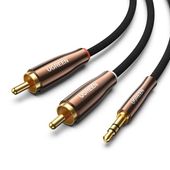 Kabel Audio UGREEN AV170 2xRCA-3.5mm 2m Pozłacane Złącza