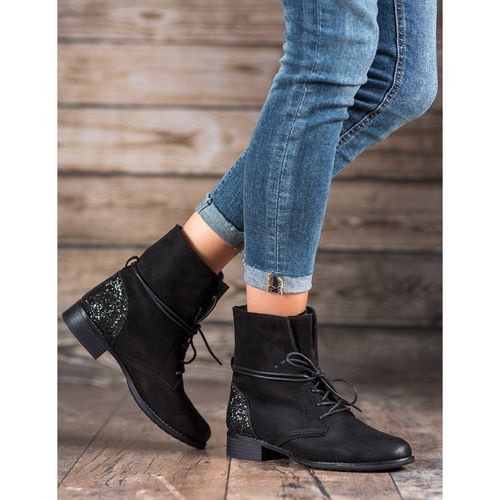 Czarne Sznurowane Botki r.41 na Arena.pl