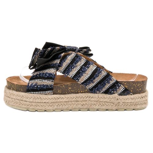 Tekstylne Klapki Na Platformie r.41 na Arena.pl