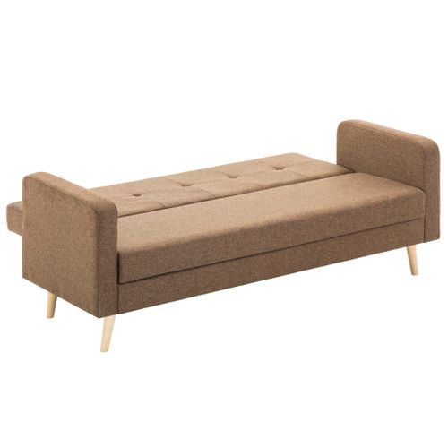 Rozkładana Sofa Materiałowa, Brązowa na Arena.pl