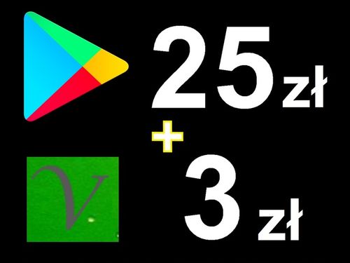 Karta Google Play 25 zł Kod Prepaid Klucz Android na Arena.pl