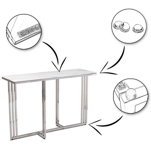 KONSOLA AMAGAT SILVER WHITE 120 CM na Arena.pl