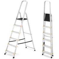 Drabina aluminiowa domowa jednostronna profesjonalna HIGHER 6 stopni 150 kg