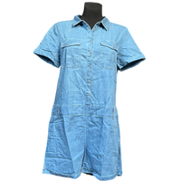 Damski Kombinezon z Krótkimi Spodenkami Lekki Niebieski Bawełna Rozmiar 44