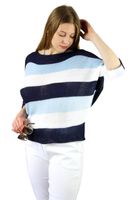 Sweterek w pasy Matilde Granatowa UNI