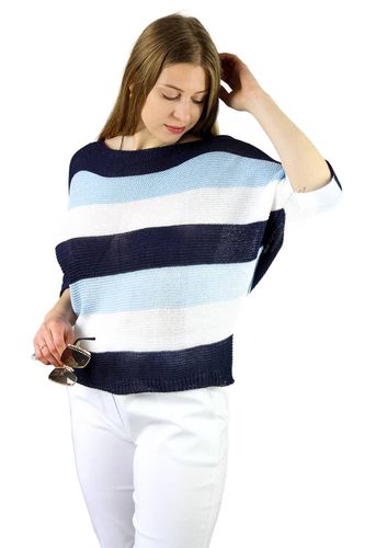 Sweterek w pasy Matilde Granatowa UNI na Arena.pl