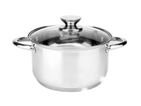 Garnek Florina Bravio 20 cm 3,2L stal nierdzewna z pokrywką indukcja gaz