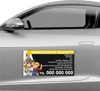 MAGNES NA SAMOCHÓD MAGNETYCZNA REKLAMA 60X30 KOMPLEKSOWE REMONTY