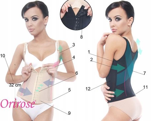 Orirose GORSET mocno WYSZCZUPLAJĄCY i modelujący talię brzuch z regulacją na Arena.pl
