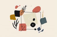 Plakat 91,5x60cm Abstrakcyjny Dialog