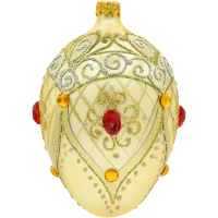 Ekskluzywne jajo Faberge z rubinem: złote