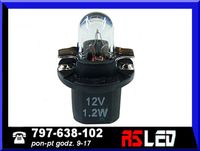 żarówka tradycyjna szklana R5 w oprawie B8.5D 12v