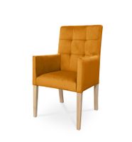 Fotel CAROL / miodowy / noga buk / R41