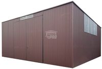 Hala blaszana - Magazyn 9x8m - Brama dwuskrzydłowa dach GP587