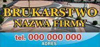 BANER REKLAMOWY projekt 130x80 cm BRUKARSTWO