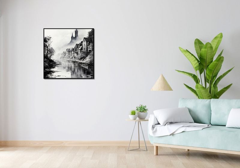 Plakat 70x70cm Mglisty Refleks zdjęcie 4