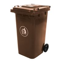 KOSZ NA ŚMIECI 240 L BRĄZOWY – BIOODPADY