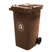 KOSZ NA ŚMIECI 240 L BRĄZOWY – BIOODPADY