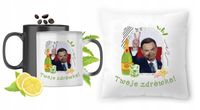 Andrzej Duda Zestaw Kubek Magiczny + Poduszka Z Nadrukiem Ze Zdjęciem