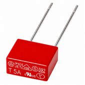 T5A bezpiecznik 5A 250V kwadratowy 392 zwłoczny PCB THT 8.5×8×4 kubkowy