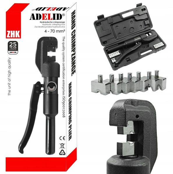 ZACISKARKA PRASKA HYDRAULICZNA DO KABLI 4-70 MM zdjęcie 1