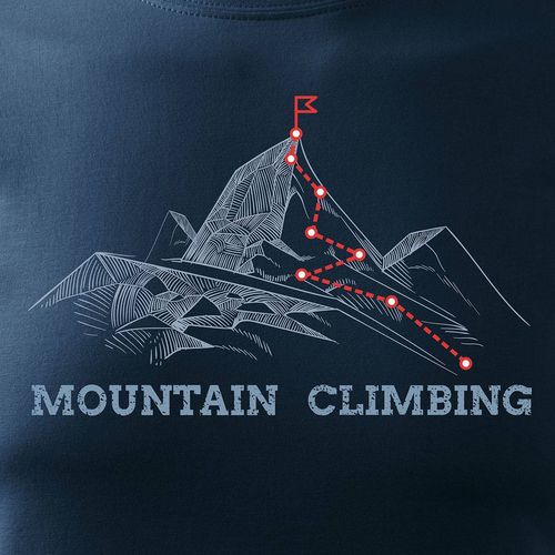 Koszulka z górami w góry wspinaczka climbing męska granatowa REGULAR L na Arena.pl