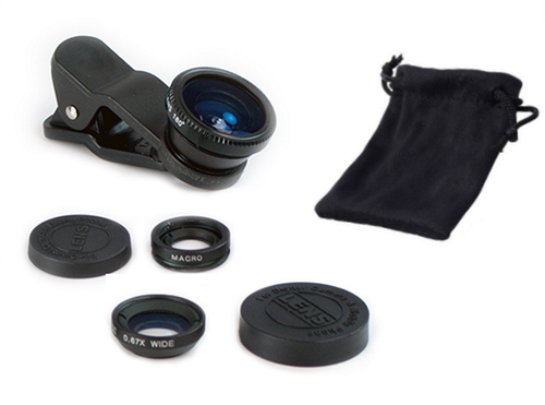ZESTAW OBIEKTYWÓW 3w1 FISH EYE + MACRO + SZEROKI KĄT na Arena.pl