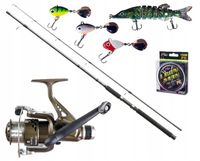Zestaw Spinningowy Wędka JAXON na Szczupaka Kołowrotek Plecionka
