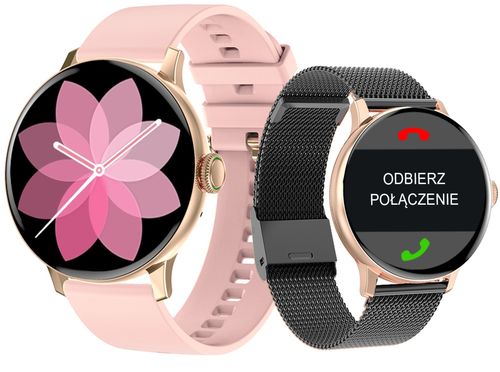 Smartwatch Giewont Supernova SmartCall GW330-4 Black Shine/Powder Pink na Arena.pl