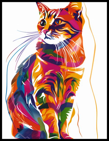 Plakat 50x65cm Nasycony Kot zdjęcie 2