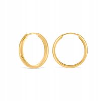 Kolczyki koła pozłacane ANIA KRUK złote gładkie 2,6 cm srebro 925