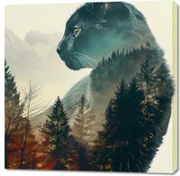 Obraz 100x100cm Koci Duch Lasu