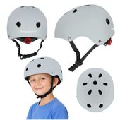 Kask Dziecięcy na Rower Hulajnogę z Lampką LED Regulowany Rowerowy Matowy M
