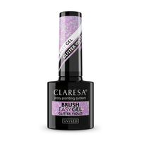 CLARESA Brush Easy Gel Żel do paznokci - Glitter Violet 5 g