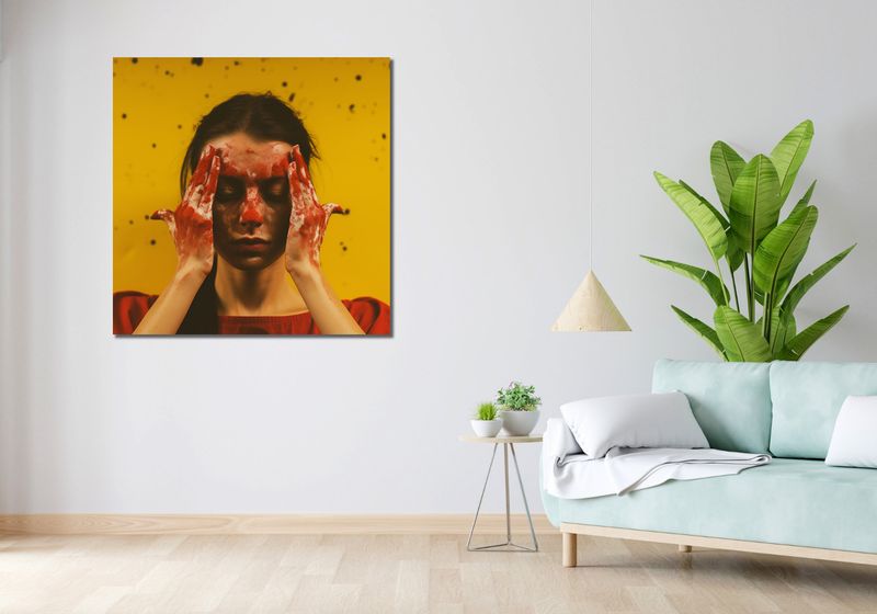 Obraz 100x100cm Dotyk Ekspresji Własnej zdjęcie 2