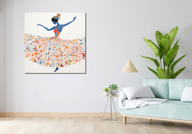 Obraz 100x100cm Wirująca Balerina zdjęcie 2