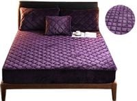 POKROWIEC NA MATERAC PIKOWANY PLUSZ 180x200x30 CM FIOLETOWY