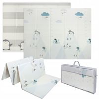 Dwustronna edukacyjna piankowa składana mata dla dzieci duża 180x200 cm