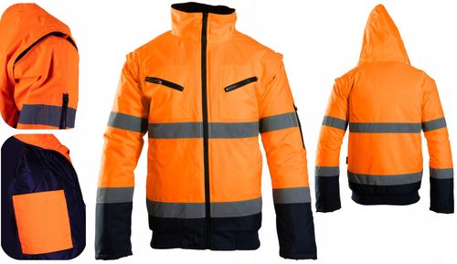 Kurtka robocza odblask BOMBER 2w1 orange L na Arena.pl