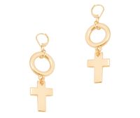 Kolczyki krzyżyk na kółku (P21/WIO/46AU)