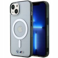 2 x Etui BMW Silver Ring MagSafe na iPhone 14 Plus - przezroczyste
